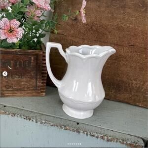 Vintage Ironstone White Creamer Edward 1975